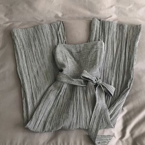Wide leg romper